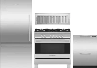 4 Piece Package Includes Refrigerator, Range, Hood And Dishwasher